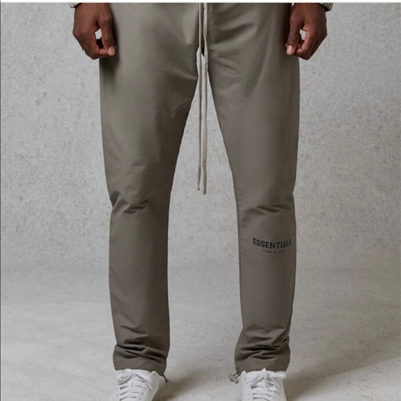 SS21 TAUPE FEAR OF GOD ESSENTIALS TRACK PANTS - Picture 1 of 4
